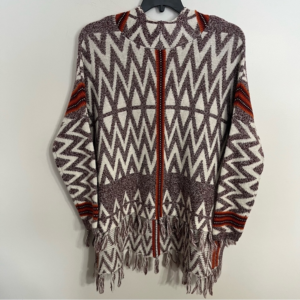 Women’s Wearing Your Heart On Your Sleeve Aztec Southwest Hooded Sweater Size XL